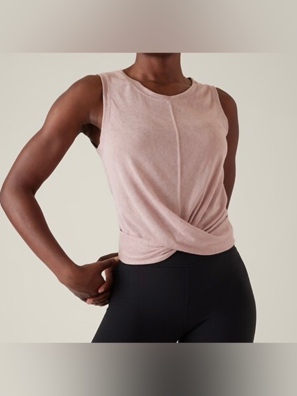 Athleta Twist Front Tank Top - Blush size s